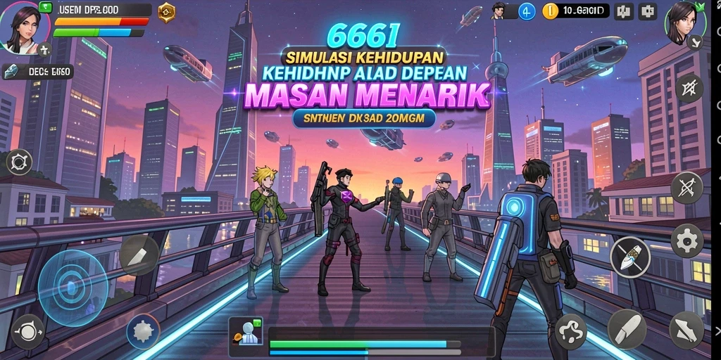 Tangkapan layar utama menampilkan gameplay dinamis 666I.