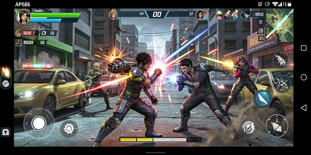 Tangkapan layar dari gameplay seru AP686 dengan aksi pertarungan yang mendebarkan.