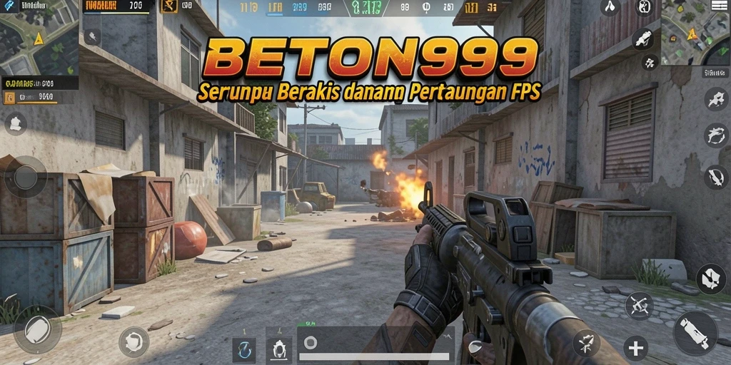 Tangkapan layar aksi seru dari BETON999 dalam mode FPS.