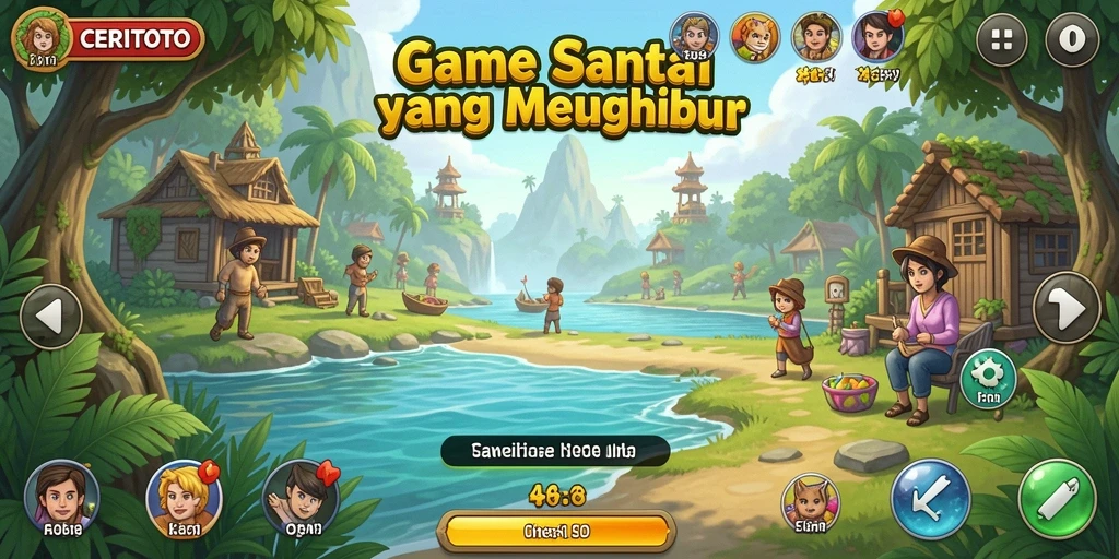 Tampilan gameplay menarik dari CERITOTO yang penuh warna.