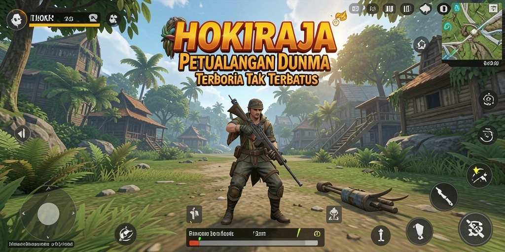 Tampilan menakjubkan dari dunia terbuka HOKIRAJA.