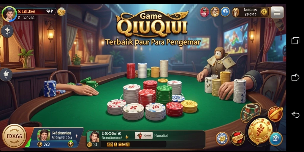 Screenshot menunjukkan aksi seru gameplay QiuQiu IDX66.