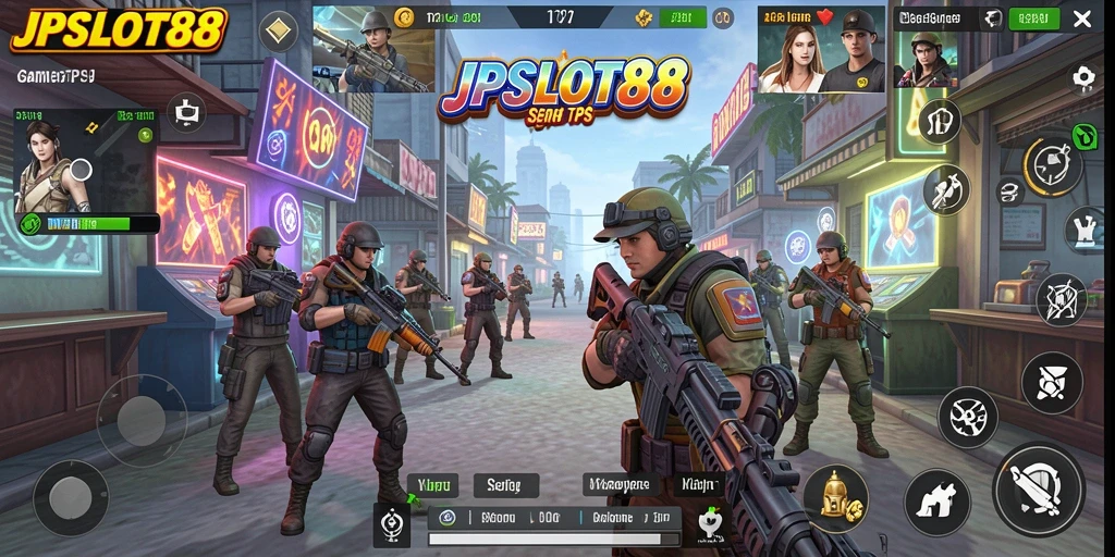 Tampilan gameplay seru dari JPSLOT88 di dunia TPS.