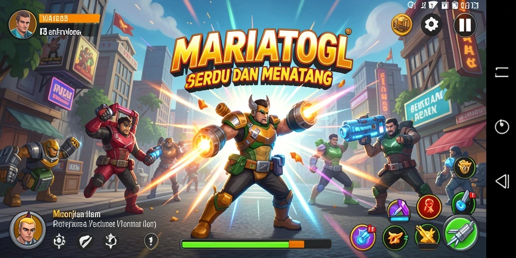 Tampilan gameplay MARIATOGL yang penuh warna dan dinamis.