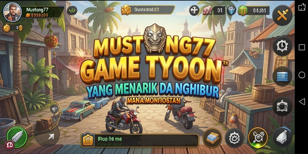 Tampilan gameplay MUSTANG77 dengan elemen Tycoon yang menarik.