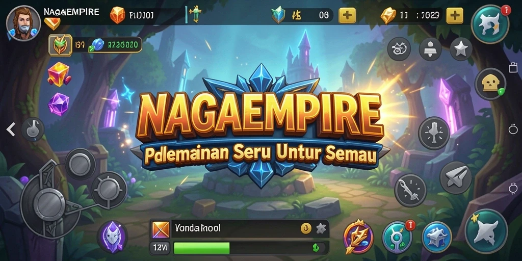 Gameplay seru NAGAEMPIRE dengan pengelolaan kerajaan yang mudah.