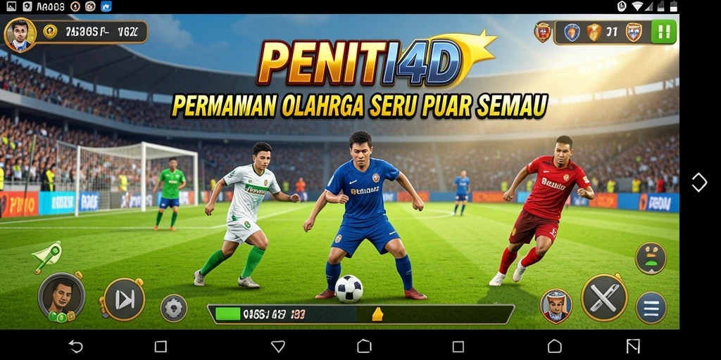 Tampilan gameplay PENITI4D saat pertandingan olahraga seru.