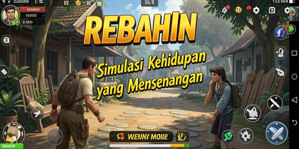 Gameplay menarik dari REBAHIN dengan banyak pilihan simulasi.