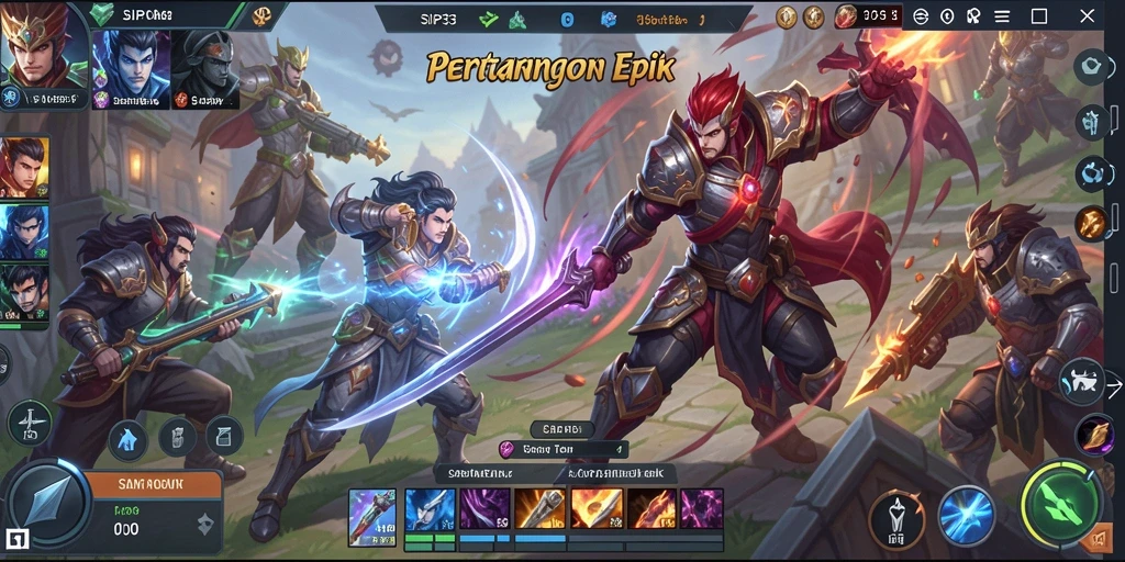 Gameplay seru dan strategis dalam SIP33 MOBA.