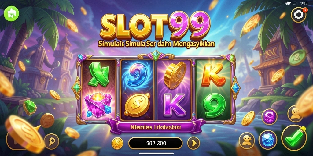 Tampilan gameplay SLOT99 yang mengasyikkan dan penuh warna.