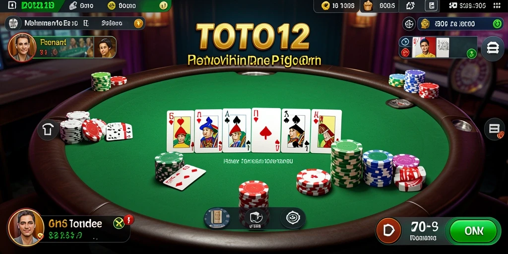 Tampilan permainan Poker yang seru dan menarik di TOTO12.