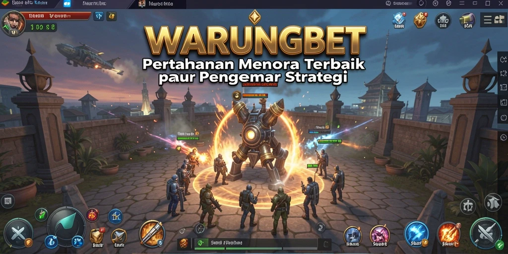 Tangkapan layar menunjukkan aksi mendebarkan di WARUNGBET Tower Defense.